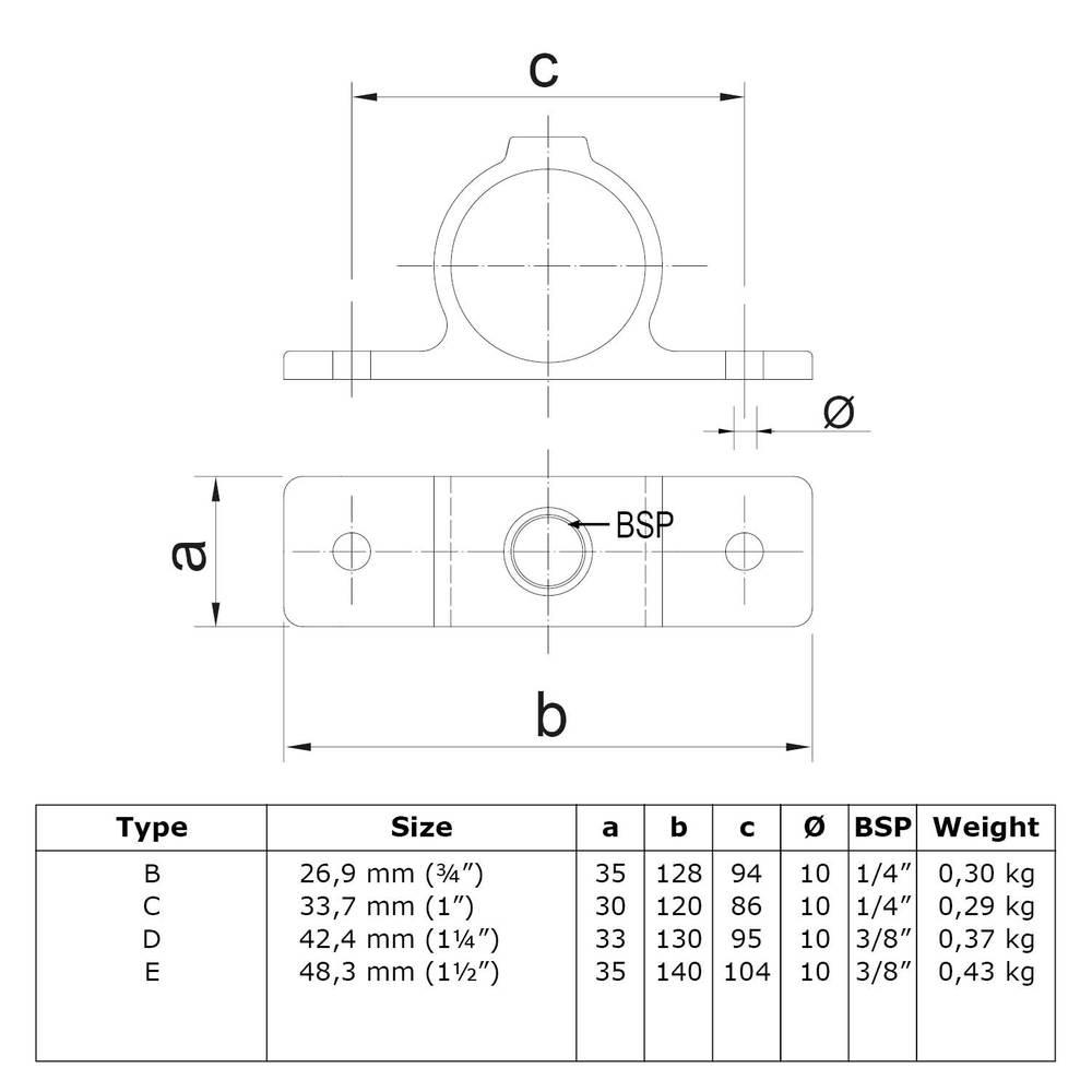 Doos Oogdeel dubbele lip - zwart-B / 26,9 mm (60 stuks)
